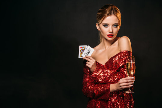 Elegant lady at the casino